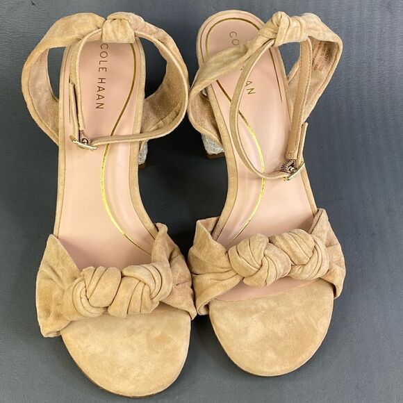 Cole Haan Women's Kaycee Knotted Ankle Strap High Heel Sandals  ew size  10 - Picture 2 of 10